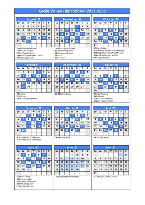 Gvhs Calendar